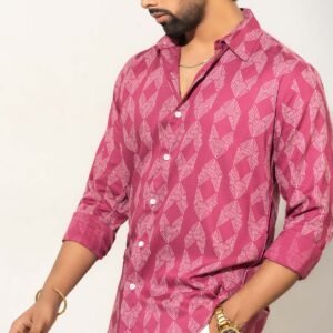 The "Celestial Descent" Cuban Collared Shirt