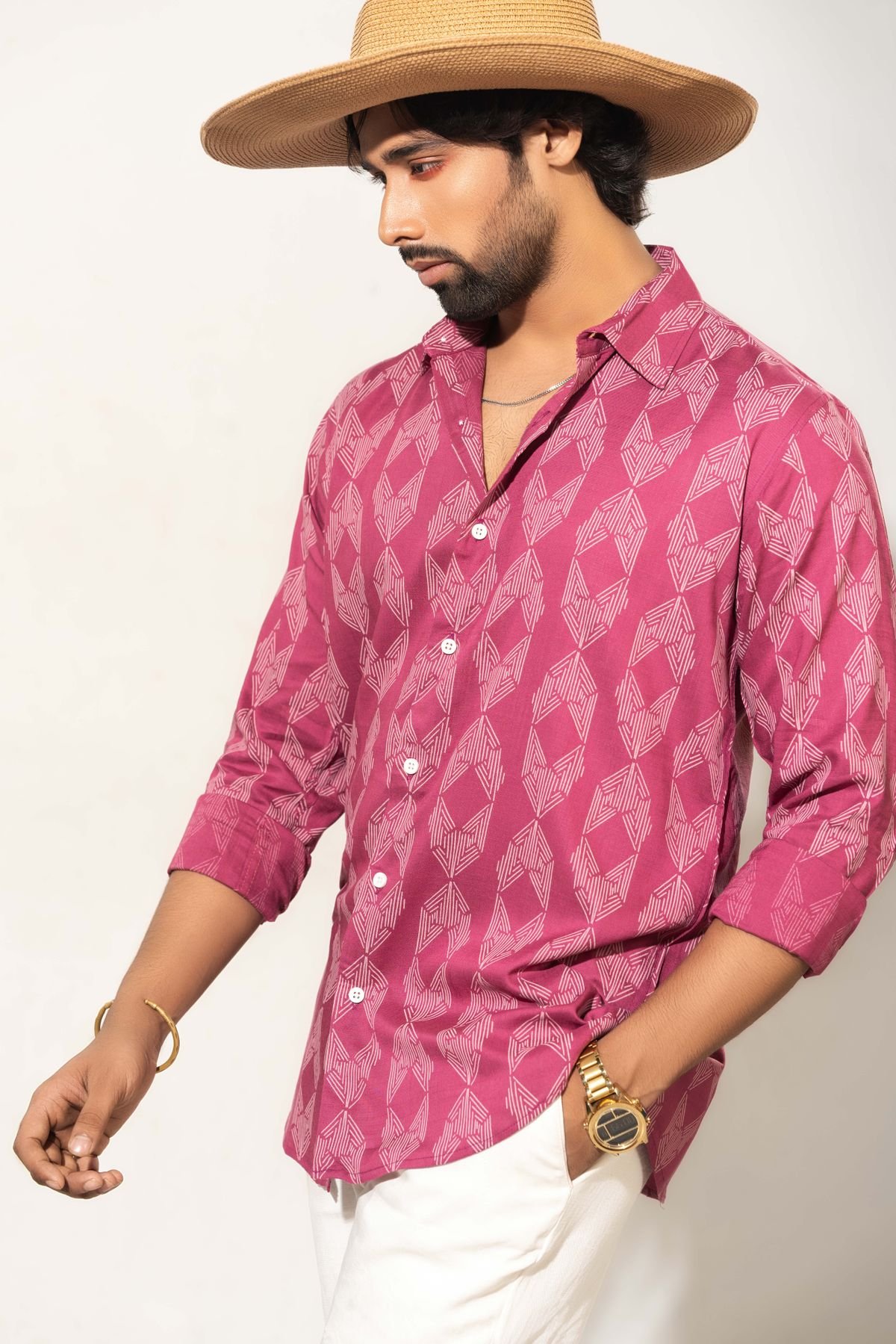 The "Celestial Descent" Cuban Collared Shirt